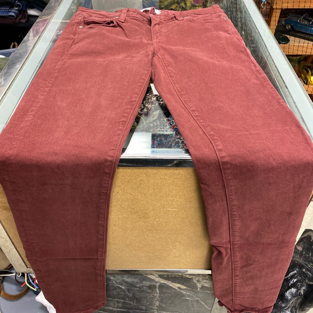 Paige Maroon Skyline Skinny Jeans - 27
